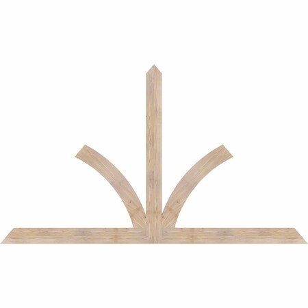 Ekena Millwork Richland Smooth Timber Gable Bracket, Douglas Fir, 108"W x 63"H x 1 1/2"D x 5 1/2"F, 14/12 Pitch GBW108X63X0206RIC00SDF